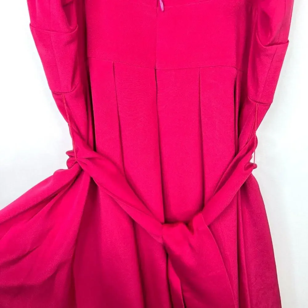 J. Crew Fuchsia 100% Silk Party Dress Size 6